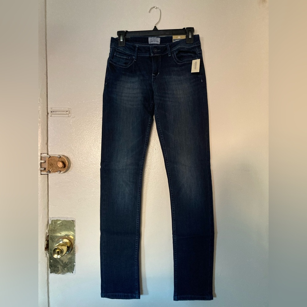 *BRAND NEW* Aeropostale Vintage Reg Dark Blue Glitter Women’s Bayla Skinny Jeans